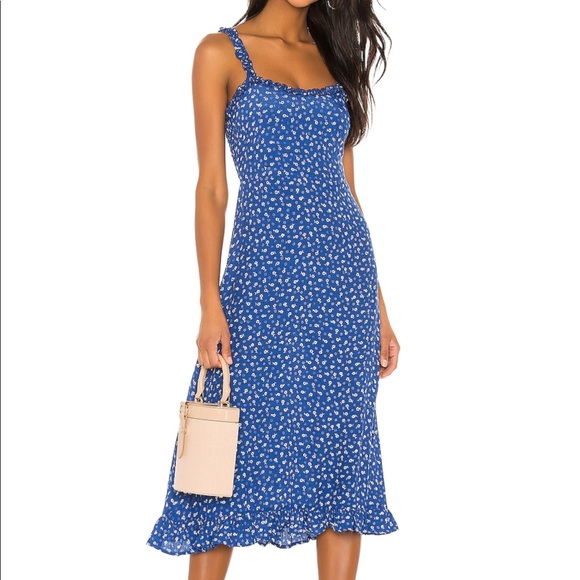 faithfull monette midi dress